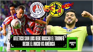 En contra del ATLÉTICO SAN LUIS NO SER FAVORITO Debe ir CON TODO vs AMÉRICA para ganar  ESPN FC [upl. by Eanar976]