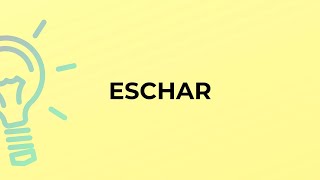 What is the meaning of the word ESCHAR [upl. by Wolfgram]