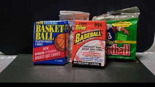 1991 Wax Pack Opening War Baseball HockeyBasketball Football [upl. by Olethea]