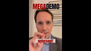 MEGADEMO untersagt Behörden spielen siehe CoronaDiktatur verrückt martinrutter megademo [upl. by Kauslick]