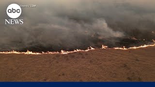 Fire emergency in Texas as wildfires scorch parts of the southern plains [upl. by Anitram]