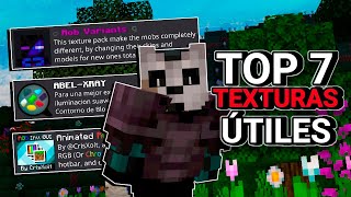 📍Top 7 Texturas ÚTILES para MINECRAFT PE 120  Texture Packs ÚTILES para SURVIVAL TÉCNICOS 120♻️ [upl. by Agatha]