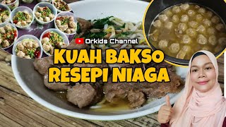 RESEPI SUP BAKSO BEBOLA DAGING  RESEPI NIAGA [upl. by Elsilrac]