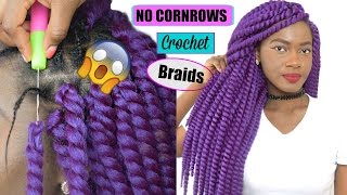 😱 Individual CROCHET BRAIDS  NO CORNROWS CROCHET BRAIDS LESS THAN 60 MINUTES 🙌  Havana Twist [upl. by Retsevel]