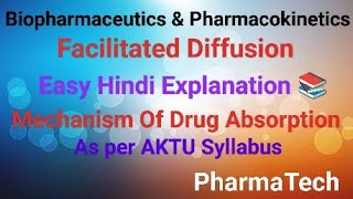 Facilitated Diffusion  Mechanism of Drug Absorption  Biopharmaceutics amp Pharmacokinetics MPharma [upl. by Eeloj102]