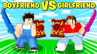 I 1V1D MY GIRLFRIEND IN BEDWARS [upl. by Tsui]