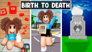 BIRTH To YOUTUBER To DEATH In Roblox Brookhaven [upl. by Andrel]