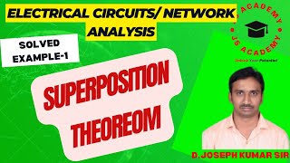 SUPERPOSITION THEOREM EXAMPLE PROBLEM [upl. by Jar]