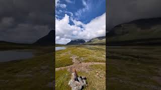 🇸🇪 Södra Kungsleden 2024 Day 3  Beautiful lakes between Fjells sweden kungsleden trail 💙💛💙 [upl. by Gnus248]