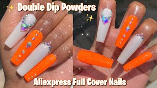 DOUBLE DIP POWDER REVIEW  How To Do Dip Powder Nails  Easy Beginner Tutorial [upl. by Zildjian963]