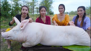 Wow cook pork recipe in my big family  Amazing video [upl. by Ezechiel398]