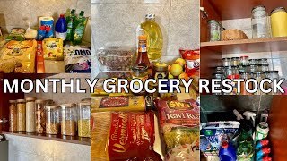 HOME ORGANIZATION IDEAS MONTHLY GROCERY SHOPPING ampHAUL  PANTRY ORGANIZATION [upl. by Swiercz115]