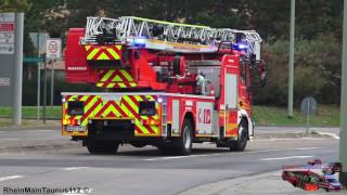 FEUER IM SCHULGEBÄUDE Einsatzfahrten FF Kelsterbach  15102016 [upl. by Aiela]