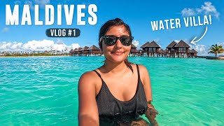 MALDIVES TRAVEL VLOG Snorkeling Dolphin Cruise Water Villa Tour amp More 🏝️☀️  Ep 1 [upl. by Lienad955]