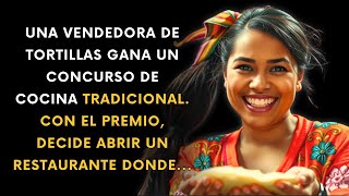 VENDEDORA DE TORTILLAS GANA CONCURSO Y ABRE RESTAURANTE PERO CUANDO DESCUBRE EL SECRETO [upl. by Sueaddaht]