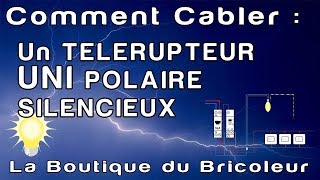 de A a Z  telerupteur UNIPOLAIRE SILENCIEUX comment câbler raccorder brancher avec poussoir 412400 [upl. by Atteselrahc]