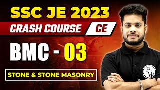 SSC JE Crash Course 2023  BMC  03  Stone amp Stone Masonry  Civil Engineering [upl. by Johnnie]