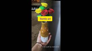 Bottle ArtGlitter Painting on BottleWaste Bottle Artartandcraftviralshort [upl. by Sharp]