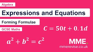 Algebra  Forming Expressions Equations and Formulae Video 2 [upl. by Nesyt]