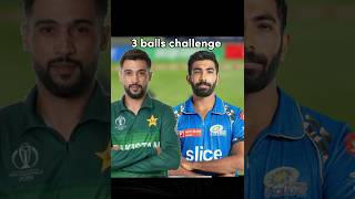 Bumrah vs amir 3 balls challenge shorts viralshortsfeed [upl. by Corene]