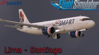 A320neo JetSMART  Lima LIM to Santiago SCL [upl. by Nnave]