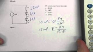 Berekening van waarden in een schema met LEDs [upl. by Lairbag310]