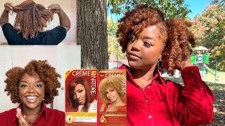 Dying My Natural Hair CopperGinger Without Bleach  Crème of Nature Red Copper amp Ginger Blonde [upl. by Buonomo]