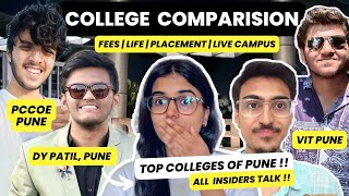 VIT PUNE vs PCCOE vs DY PATIL PUNE  PROS amp CONS  COLLEGE Comparison  MHT CET 2024 CAP Round Form [upl. by Panayiotis]