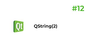 C Qt 12  QString2 [upl. by Bethel]