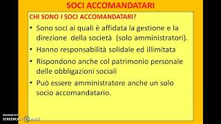 LA SOCIETA IN ACCOMANDITA SEMPLICE [upl. by Nevets454]