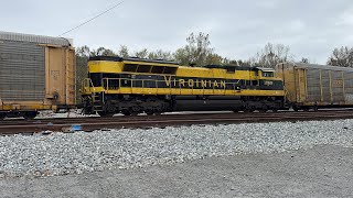 NS4356 amp NS1069 Virginian Mid DPU Intermodal train  Emory Gap [upl. by Nosde]