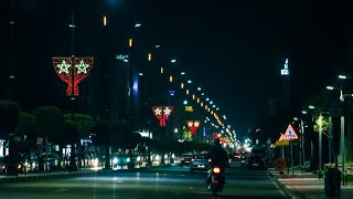 Timelapse Casablanca  Marrakech By night AutorouteAutobahn [upl. by Lilhak]