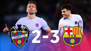 Levante vs Barcelona 23 La Liga 2022  MATCH REVIEW [upl. by Mackenzie]