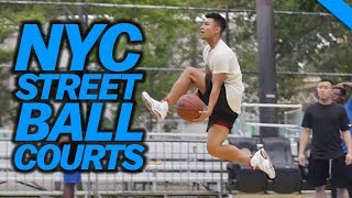 BEST BASKETBALL COURTS IN NYC ft DIKEMBE MUTOMBO  Fung Bros [upl. by Akineg]