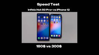 iPhone 12 vs Infinix Hot 50 Pro • Speed Test shorts viralshorts [upl. by Embry]