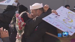 Sailors aboard USS Bulkley return to Norfolk [upl. by Fontana]