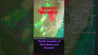 10924 TORNADO WARNINGS ⚠️ for Florida Counties of Plam Beach amp Broward [upl. by Ydnic993]