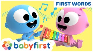 Laughing with funny GooGoo amp Gaga  Learn musical instruments amp first words for kids  Baby First TV [upl. by Etnecniv]