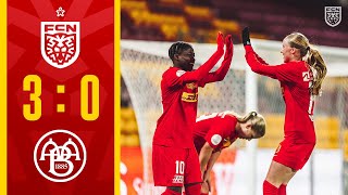 Gjensidige Kvindeliga Highlights FC Nordsjælland 3  0 AaB [upl. by Armmat]