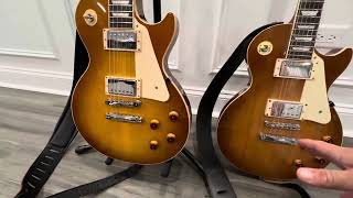 Epiphone Les Paul Player vs Epiphone Inspired by Gibson Custom 1959 Les Paul Standard Factory [upl. by Rayham]