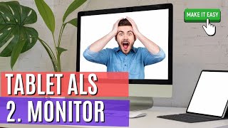 Tablet als Monitor benutzen  Mit Kabel oder über WLAN  SpaceDesk Tutorial [upl. by Thomajan260]