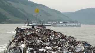 Auf dem Rhein durch die Loreley mit Vorspannschlepper [upl. by Etnaud]