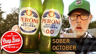 Peroni vs Peroni NA 00 NonAlcohol Italian Beer  Sober October by A Beer Snobs Cheap Brew Review [upl. by Hanafee]