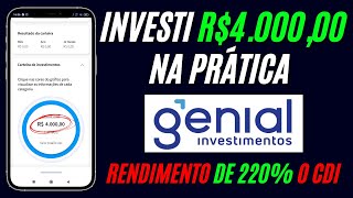 CDB GENIAL INVESTIMENTOS RENDENDO 220 O CDI  Vale a Pena Como Investir É Seguro Descubra Agora [upl. by Phina544]