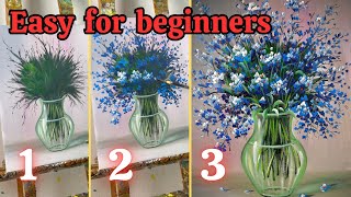 EASY Flower Painting For Beginners  Step by step for beginners [upl. by Royal]