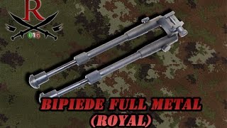 Bipiede full metal con attacco per slitta ROYAL  Spr nod2  Softair [upl. by Annahael328]