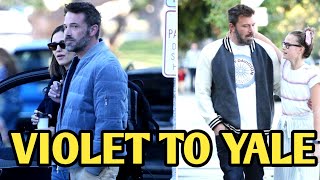 Jennifer Garner and Ben Affleck Reunite as a Happy Family While Dropping Violet Off at Yale [upl. by Nosnarb]