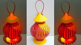 DIY Lantern made from paper  DIY room Decorations Idea [upl. by Kirst]