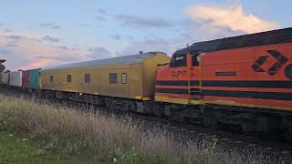 6MX1 Aurizon containers Melbourne to Port Pirie 1745 16824 Stawell VIC [upl. by Yroc858]