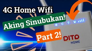 Part 2  Dito prepaid 4G router  Ang aking experience [upl. by Ladew]